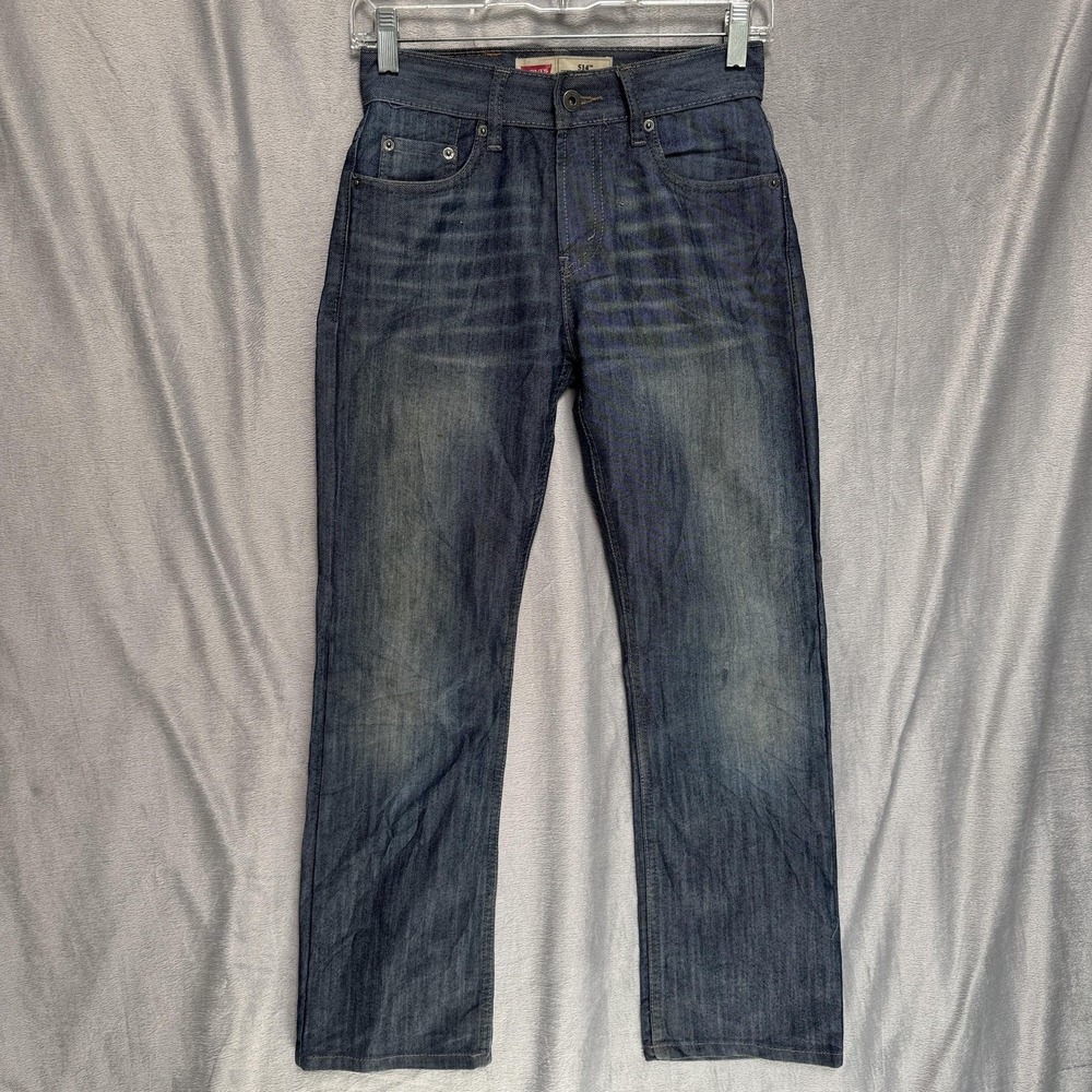 Levis 514 Jeans Boys 14 Slim Blue W25 L27 Slim Straight Denim Medium Wash Youth